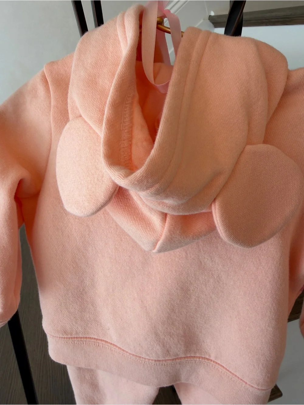 Baby Gap x Disney Minnie Mouse Hoodie & Jogger Tracksuit Set Peach 6-12 Months